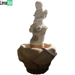 लोकप्रिय प्राकृतिक पत्थर संगमरमर पानी के फव्वारे संगमरमर एंगेल फाउंटेन संगमरमर करूब फाउंटेन - Product Image 3