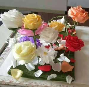 Cuộn giấy <span class=keywords><strong>Crepe</strong></span> màu hai mặt 250cm x 25/50cm cho hoa tự làm & trang trí bao bì - Product Image 2