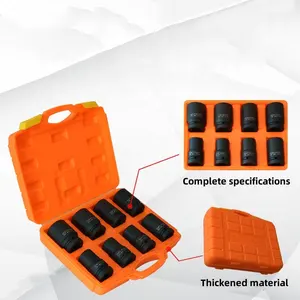 Heavy Duty Pneumatic Socket Set 3/4 Inch 1 Inch 1/2 Inch Auto Repair Tool Set 8-26 Pieces Hexagonal Plum Blossom Square