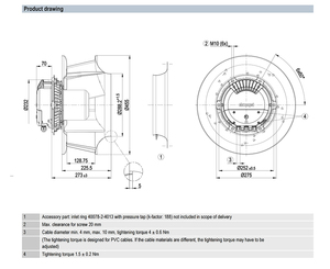 Ventilador EC ebm-papst R3G400-PW03-01 de 400 mm para Unidad de Manejo de Aire HVAC, Sistema de Ventilación por Conductos - Product Image 3