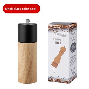 Moulin à sel et à poivre manuel en bois, ensemble de moulins à sel et à poivre en bois pour la cuisine - Product Image 6