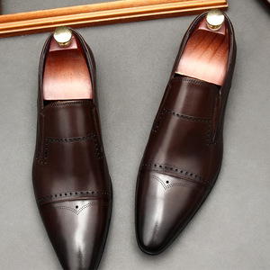 Zapatos Oxford de Cuero Genuino para Hombre, Estilo Casual de Negocios, Punta Cuadrada, Antideslizantes, Nuevos, Elegantes, Multifuncionales, para Todas las Temporadas - Product Image 5