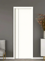 Porte de chambre moderne en polymère, décoration imperméable au design minimaliste pour cave à vin et salle de bain, service personnalisé