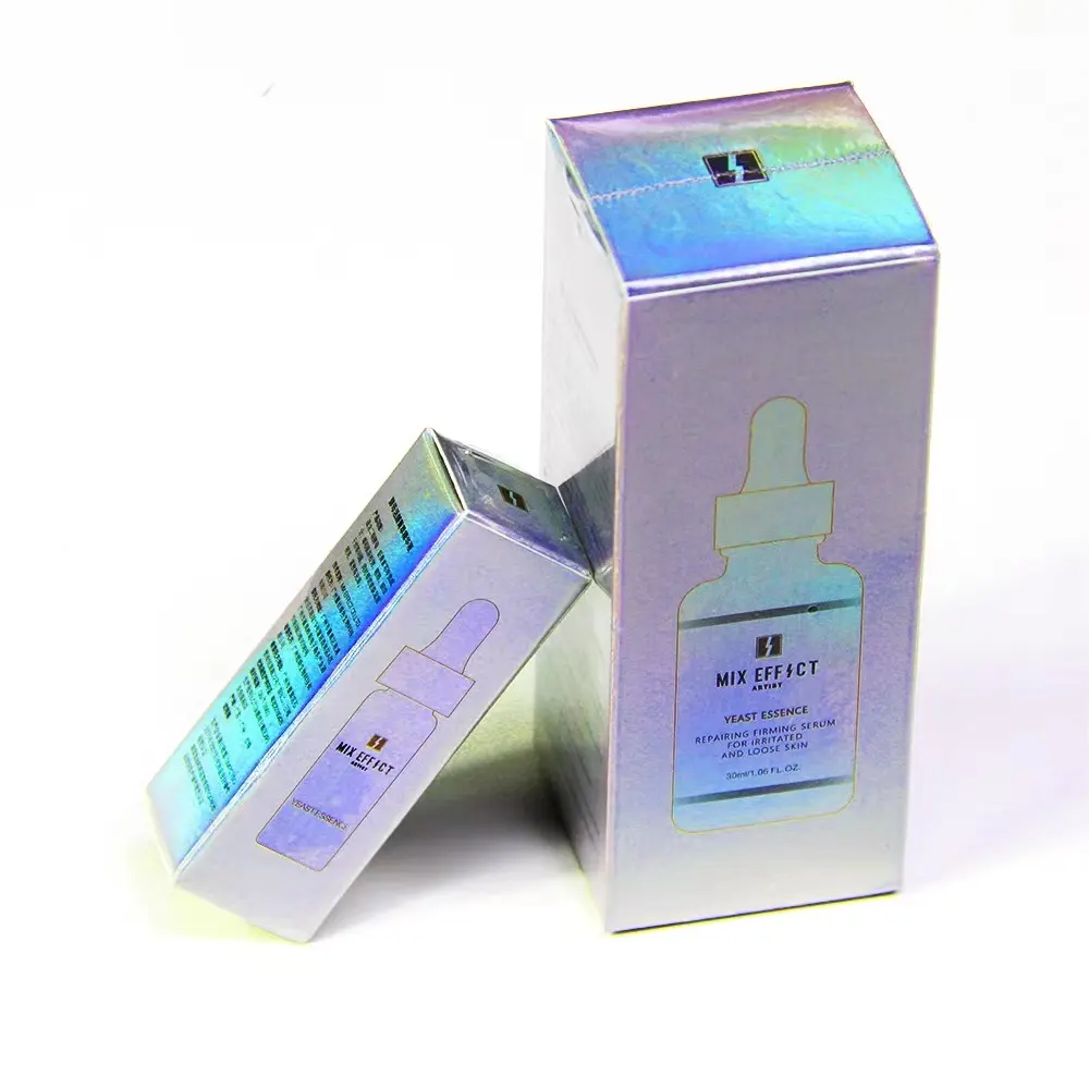 En iyi fiyat 375Gsm özel gümüş kağıt karton kutu hediye kozmetik makyaj kağit kutu kurulu biyobozunur ambalaj