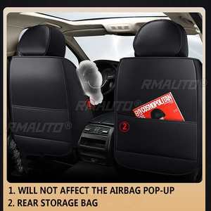 11Pcs 5 <b>Seat</b> Car <b>Seat</b> <b>Cover</b> PU Leather Full Set <b>Seat</b> Cushion <b>Cover</b> Anti Slip Protector <b>Cover</b> 5D Universal for Auto SUV Truck <b>Van</b> - Product Image 4