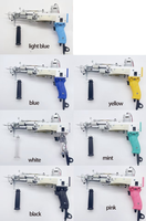 Machine à tapis manuelle 2 en 1 multicolores, coupe et boucle, AK-DUO, pistolet à tufting à poils courts avec capuchon d'engrenage, housse de protection
