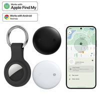 Traceur intelligent Google Find My Device AirTag pour animaux de compagnie, localisateur GPS mondial MFI, pour portefeuille, carte, sac, clés, compatible iOS et Android, anti-perte