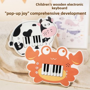 Petit <span class=keywords><strong>piano</strong></span> électronique en bois pour enfants, jouet musical éducatif Montessori, instrument de musique pour enfants - Product Image 2