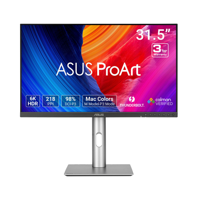 2025 Newest ProArt Display 6K PA32QCV 31.5" IPS Monitor - 6016x3384, 98% DCI-P3, Thunderbolt 4 PD 96W, Auto KVM