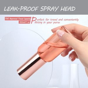 Botellas de Spray de Vidrio para Perfume, Atomizador de Niebla Fina, Cabezal Dosificador Color Oro Rosa, Envases para Líquidos, Envases Rosados para el Cuidado de la Piel - Product Image 5