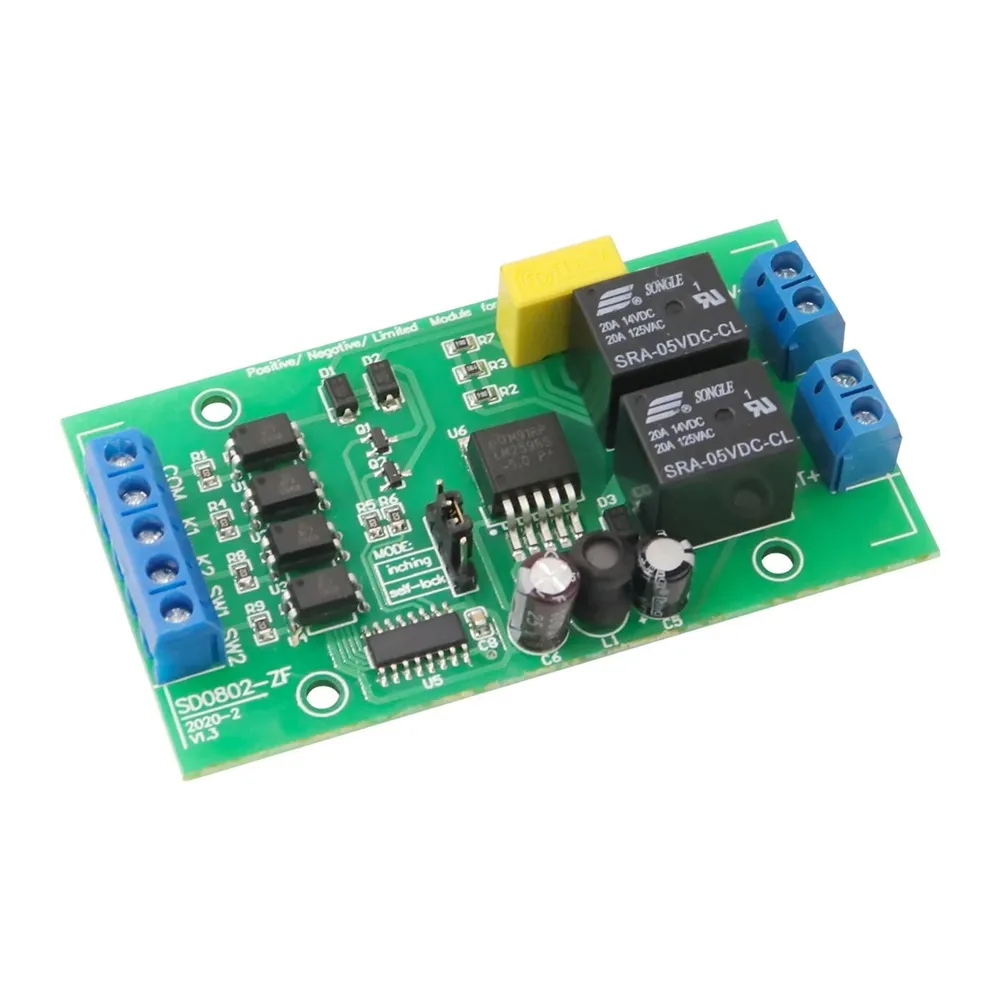 DC 6V 12V 24V DC Motor Forward and Reverse Controller 20A High Current with Limit Relay Driver Lifting Control Board P0