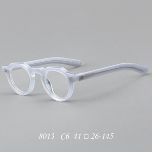 Montatura per <span class=keywords><strong>Occhiali</strong></span> Vintage Rotonda in Acetato 8013, <span class=keywords><strong>Occhiali</strong></span> da Vista <span class=keywords><strong>Trasparenti</strong></span> con Rivetti alla Moda per <span class=keywords><strong>Donna</strong></span> e Uomo, <span class=keywords><strong>Occhiali</strong></span> da Prescrizione Trendy - Product Image 6
