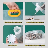Sac liquide réutilisable à bec verseur, design imprimé personnalisé, fabriqué en Chine, pour riz, maïs, céréales, emballage en plastique transparent