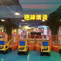 Jeu de simulation de machines de construction pour parc d'attractions, mini-excavatrice électrique pour enfants
