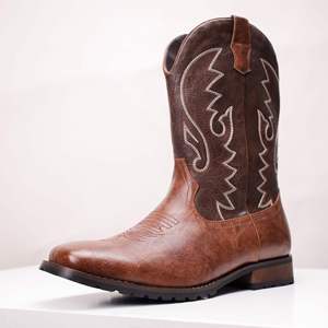 Botas Vaqueras Occidentales de Gran Tamaño, Estilo Retro, Bordado Eléctrico, Botas Chelsea de Nuevo Estilo para Hombre, Botas de Caballero - Product Image 2