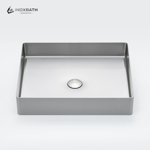 Lavabo de Baño de Acero Inoxidable Negro Sobre Encimera, Lavabo Artístico Fácil de Limpiar para Hoteles y Baños - Product Image 4