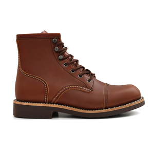<span class=keywords><strong>Botas</strong></span> Clásicas Retro de Media Pantorrilla de Alta Gama para <span class=keywords><strong>Hombre</strong></span>, con Cordones Delanteros, <span class=keywords><strong>Botas</strong></span> de Tobillo de Cuero de Grano Completo Premium, con Suela Cosida Goodyear - Product Image 2