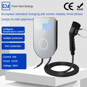 एसी फास्ट चार्जिंग प्वाइंट मल्टीफंक्शनल ईवीएसई 11kw 16a एसी ईवी कार चार्जर वॉल माउंटेड चार्जिंग स्टेशन