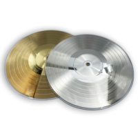 Plaque d'Honneur Musicale Personnalisée Or Pur Au999, Cadeau Souvenir Disque Vinyle