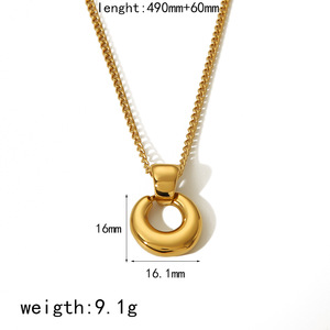 Nuovo <span class=keywords><strong>Set</strong></span> di Gioielli da Donna in Acciaio Inossidabile 316L Placcato <span class=keywords><strong>Oro</strong></span> 18K PVD, Collana e Orecchini per Matrimonio e Fidanzamento - Product Image 4