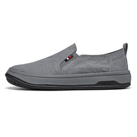 Nouvelles chaussures d'été pour hommes, respirantes, décontractées, légères, avec empeigne en tissu et semelle souple ; Mocassins résistants à l'usure, faciles à enfiler