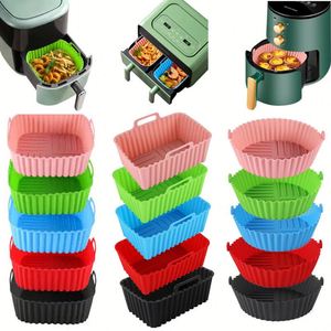 Food Grade <b>Silicone</b> Air Fryer Liner Non-stick Reusable Air Fryer <b>Silicone</b> <b>Tray</b> High Temperature Resistant <b>Baking</b> - Product Image 2
