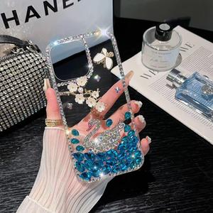 Fundas de teléfono móvil de lujo con diamantes de imitación para iPhone 15 14 13 12 11 XR XS Max Samsung S24 A54 - Product Image 1