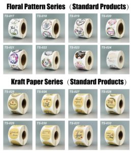 Màu xanh Cảm ơn <span class=keywords><strong>b</strong></span>ạn dán 8 chu kỳ Thiết kế 500 cái/cuộn 1.5 inch - Product Image 3