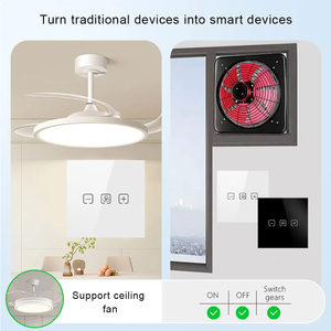 Interrupteur intelligent WiFi/Zigbee pour ventilateur, réglage progressif <span class=keywords><strong>de</strong></span> <span class=keywords><strong>la</strong></span> vitesse, contrôle vocal/application/tactile 3 voies, compatible Alexa et Google Assistant - Product Image 6