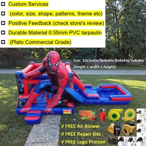 Trung Quốc Thương mại Inflatable Combo lâu đài với slide và leo núi superhhero công viên Inflatable Combo khóa học - Product Image 2
