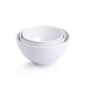 A5 white plastic single-ear small bowl, household hot pot seasoning bowl, restaurant fast food restaurant <b>melamine</b> rice bowl, - Product Image 2