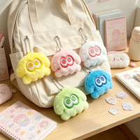 Porte-clés en peluche 3D mignon et créatif, broderie Kawaii, pendentif en forme de poupée en peluche, breloque de sac moelleuse, cadeau pour fille - Vente en gros