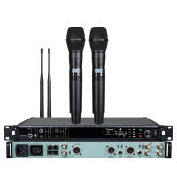 Système de microphone sans fil à double canal AD4D-3 B58/KSM8/KSM9/KSM11 Pile AA Connecteur XLR Technologie UHF PLL Professionnel