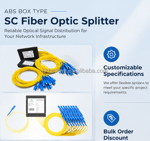 กล่องแยกสัญญาณไฟเบอร์ออปติก PLC แบบ ABS เกรดโทรคมนาคม ชนิด 1 ถึง 16 พอร์ต  แบบ Single Mode SC UPC FTTH พร้อมสายไฟเบอร์แบบ Pigtail ยาว 1 เมตร - Product Image 4