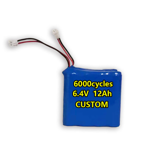 Batterie LiFePO4 haute capacité 6,4 V 12 Ah 32700, 6000 cycles, rechargeable pour lampes solaires de jardin - Product Image 1
