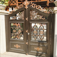 Portails en métal simples et de haute qualité pour l'entrée de villa, vente d'usine, portails coulissants automatiques en métal pour l'extérieur
