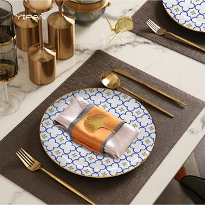 Customizable Bone China Dinner Plate Sets Hand-painted Flower Wholesale Support EDM EOM Ceramic Plates Sets Porcelain <b>Dinnerware</b> - Product Image 4