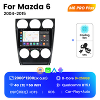 MEKEDE M6 PRO, sistema Android QLED, sistema de audio multimedia para coche, pantalla DVD para Mazda 6 2004 2015 9 pulgadas