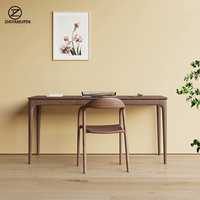 Bureau moderne en bois massif, table d'ordinateur entièrement en bois, mobilier de bureau personnalisé, bureau à domicile avec une forte capacité de charge