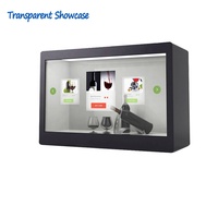 Reklam veya sergi için şeffaf LCD ekran ekranlı interaktif 3D Hologram kutusu vitrin