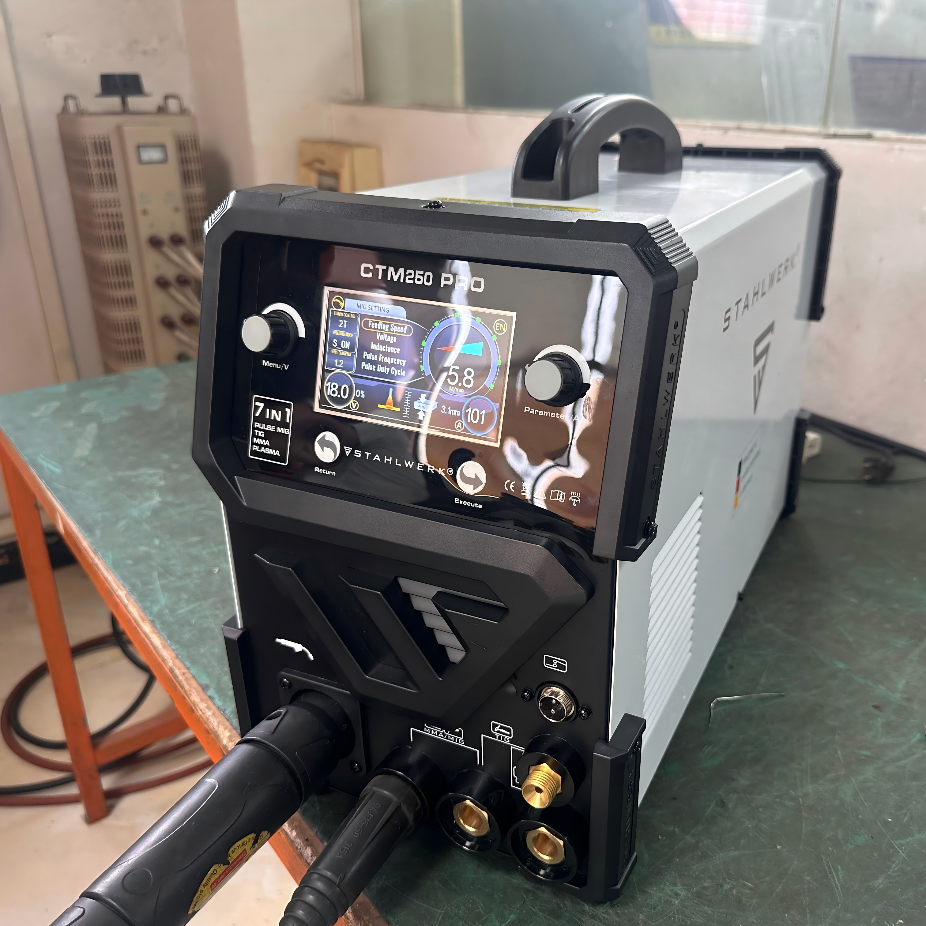 Сварщик STAHLWERK 200A IGBT 7 в 1 и плазменный резак 50A CTM250 PRO Новая машина 220V с двойным импульсом для сварки алюминия