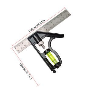 Règle d'angle d'activité horizontale Senso en acier inoxydable, outil de mesure de combinaison mobile pour l'ingénierie civile, 300 mm, OEM, bricolage - Product Image 2