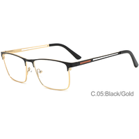 Montures de lunettes carrées classiques, monture optique en métal pour hommes 2025