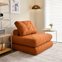 Canapé-lit inclinable moderne et pliable pour salon, ensemble de canapés relaxants en tissu et éponge pour appartement et villa