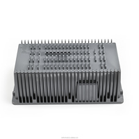 Dissipateur thermique en aluminium usiné CNC sur mesure 6061 T6, anodisé naturel, pour module d'alimentation électronique