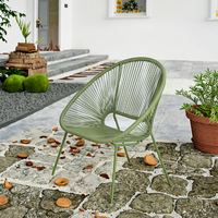 Mobilier d'extérieur moderne d'usine rotin PE imperméable Patio jardin osier balcon lounge fauteuil hôtel Acapulco ensemble de chaises