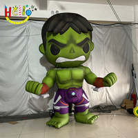 Accessoires de défilé publicité énorme héros personnage de dessin animé gonflable homme de muscle gonflable vert