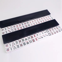 Coffret Cadeau de Mahjong en Acajou Américain Premium Classique Personnalisé, Texture Gravée Exquise, Sensation Lisse, Emballage Bois Pliant