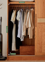 Anpassbarer Zeitgenössischer Schiebetürenschrank - MDF-Material Minimalistischer Moderner Großer Schlafzimmerschrank für den Heimgebrauch