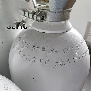20L 40L 47L 50L 200bar Usine Faible Coût Haute Pression Hélium Cylindre O2 Azote Dioxyde De Carbone Argo Bouteille De Gaz avec Valve